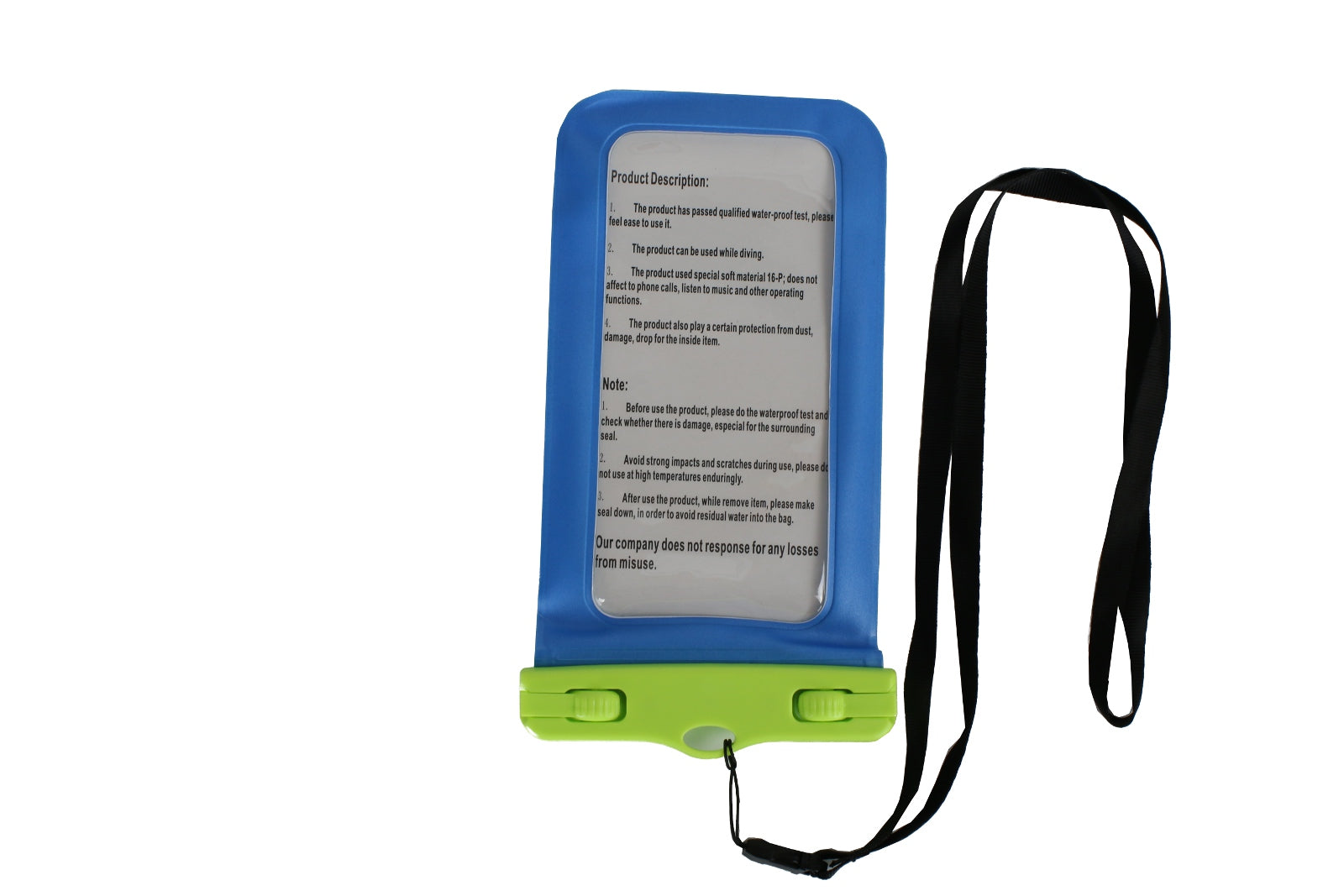 Miami Beach Body Smart Phone Protective Pouch - Waterproof, Submersible with Finger Print activation - Yellow and Blue